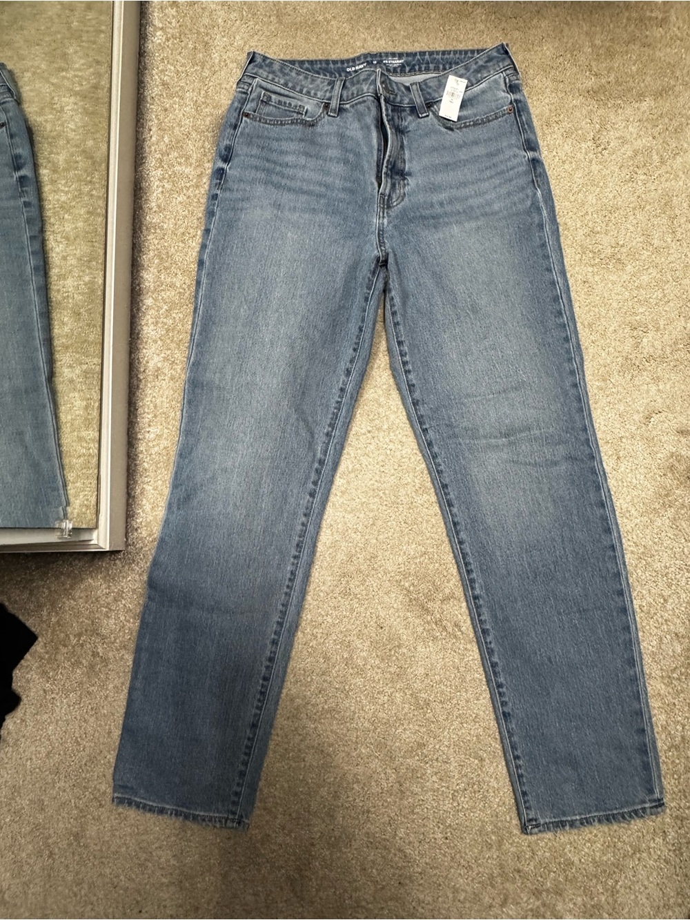 Old Navy OG Straight-Leg Midwash Blue Jeans Size 10 Tall